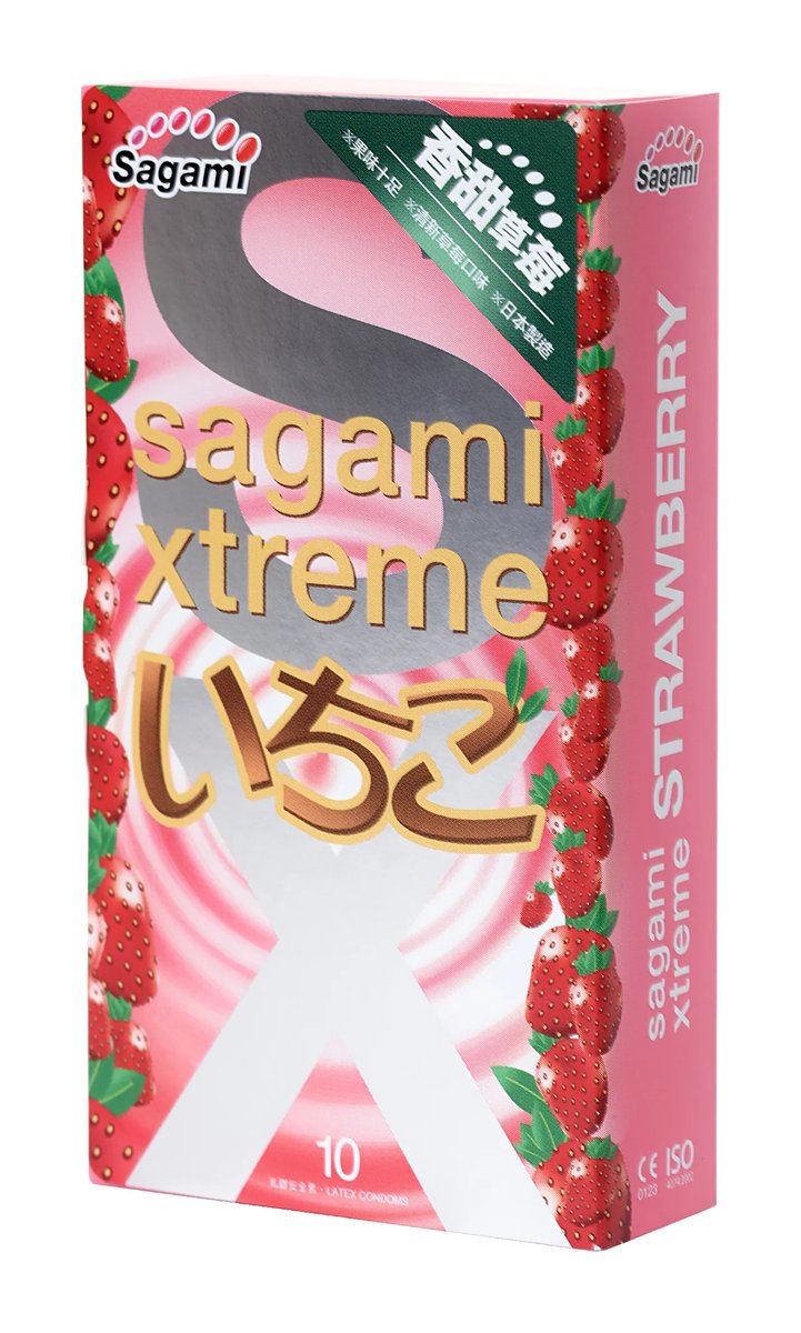 Упаковка Sagami Xtreme Strawberry, 10 шт